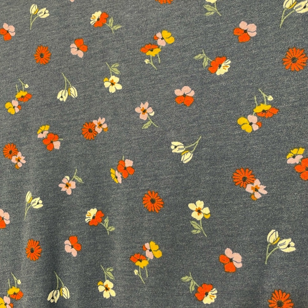 CARTERS NWT Girls Size 10 Floral Jersey Dress Navy Blue Red Long Sleeve - Picture 15 of 15